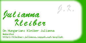 julianna kleiber business card